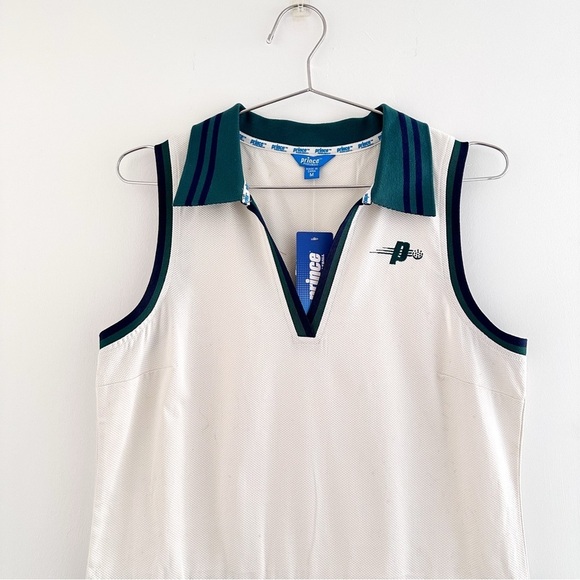 Prince White and Green Mini Dress - Picture 3 of 9